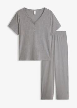 Pijama de canalé con viscosa