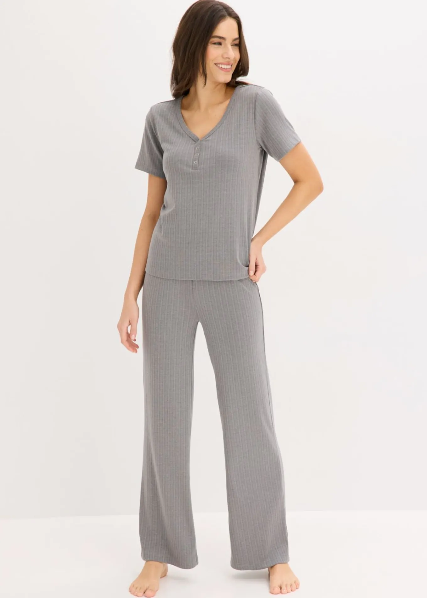 Pijama de canalé con viscosa