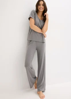 Pijama de canalé con viscosa
