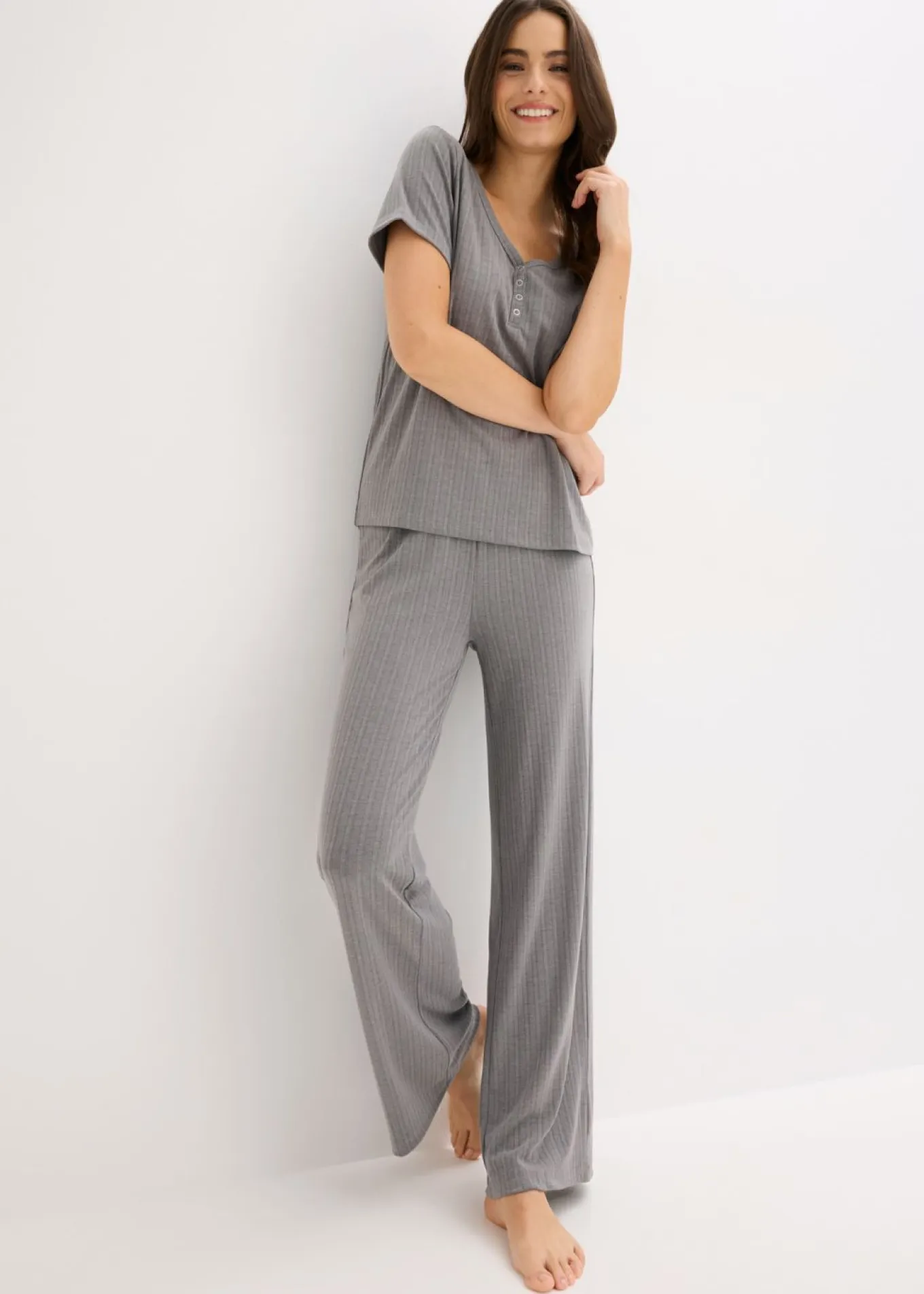 Pijama de canalé con viscosa