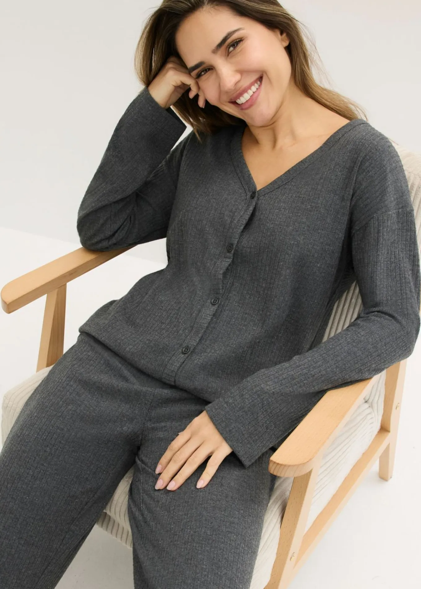 Pijama de canalé suave