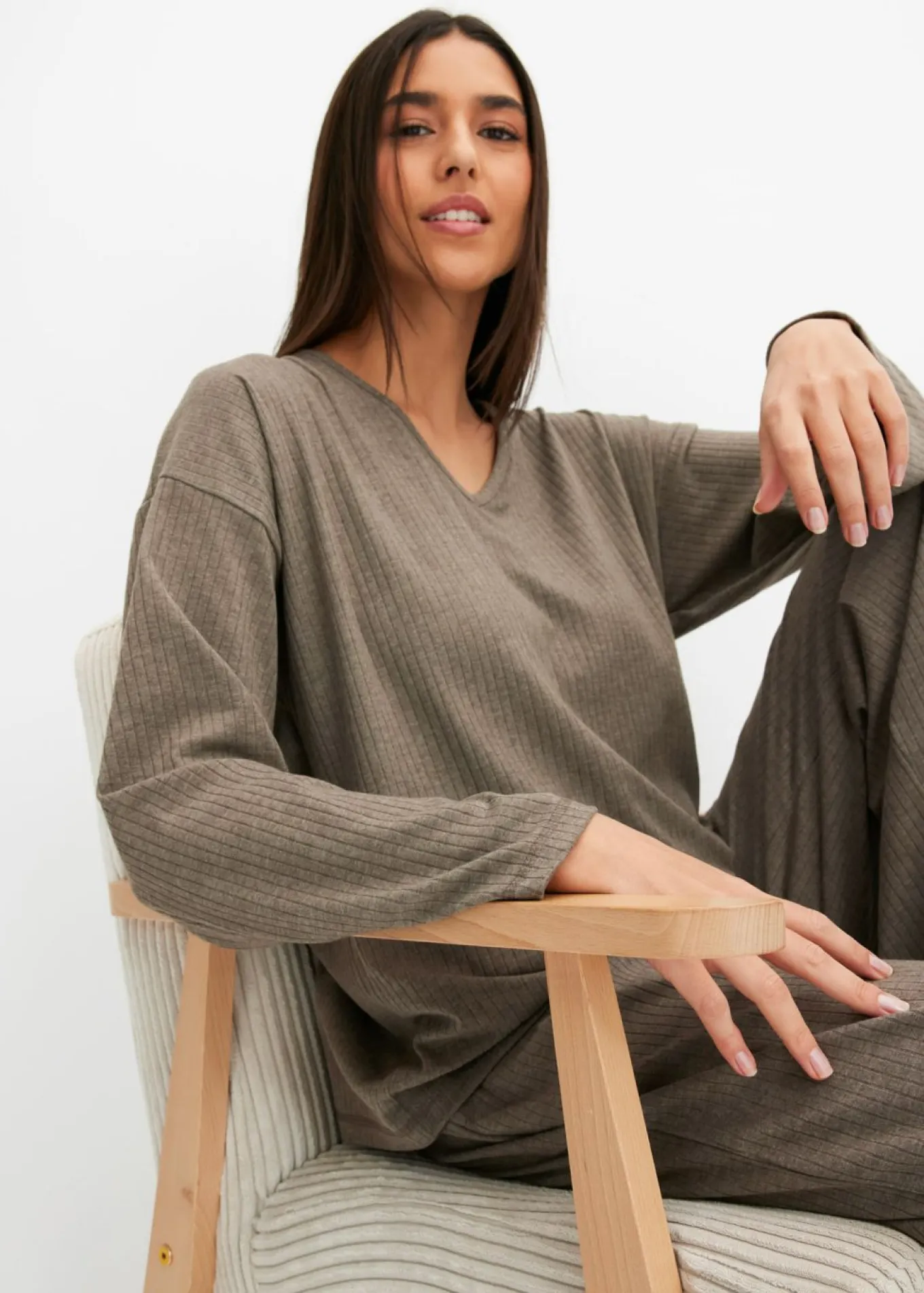 Pijama de canalé suave