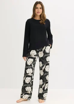 Pijama de viscosa con perneras anchas