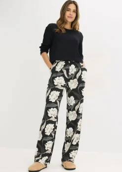 Pijama de viscosa con perneras anchas