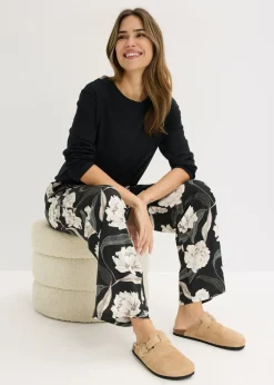 Pijama de viscosa con perneras anchas