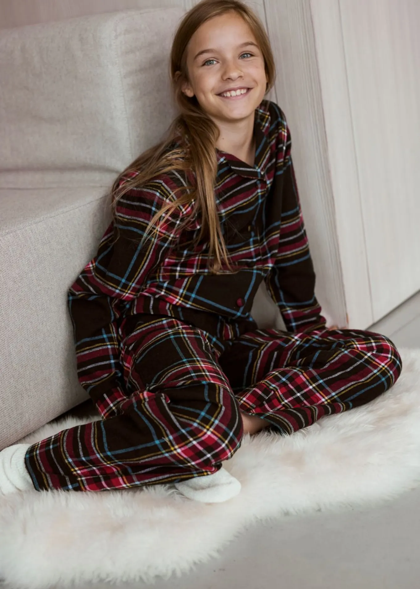 Pijama infantil de franela suave