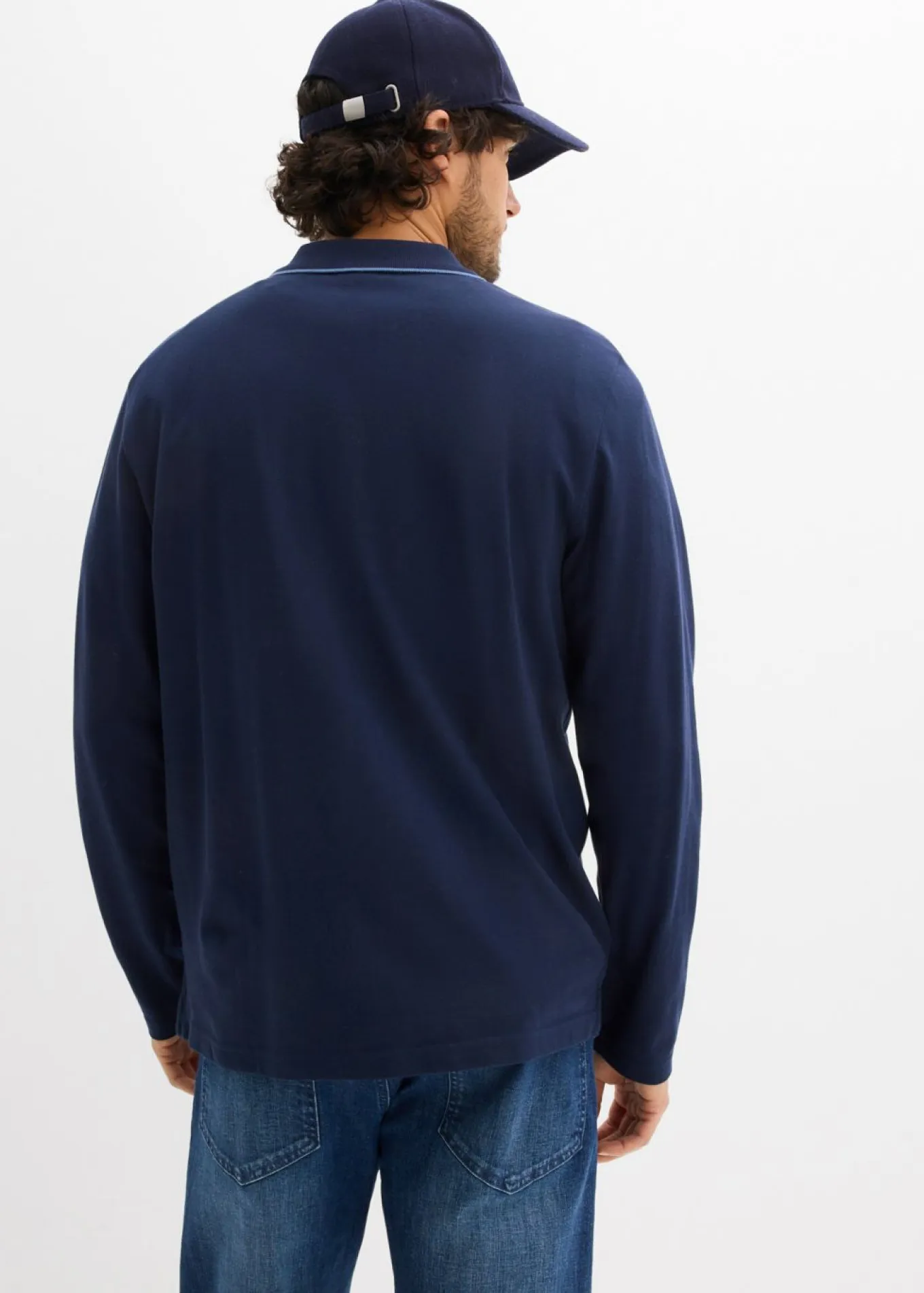 Polo de manga larga de algodón orgánico puro