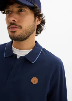Polo de manga larga de algodón orgánico puro