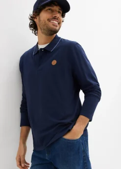 Polo de manga larga de algodón orgánico puro