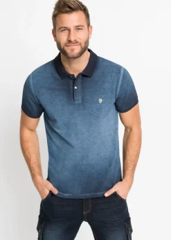 Polo de piqué con aspecto desgastado
