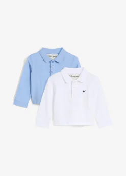 Polo de piqué con manga larga para bebés (2 unidades)