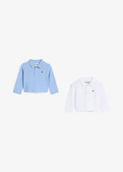 Polo de piqué con manga larga para bebés (2 unidades)