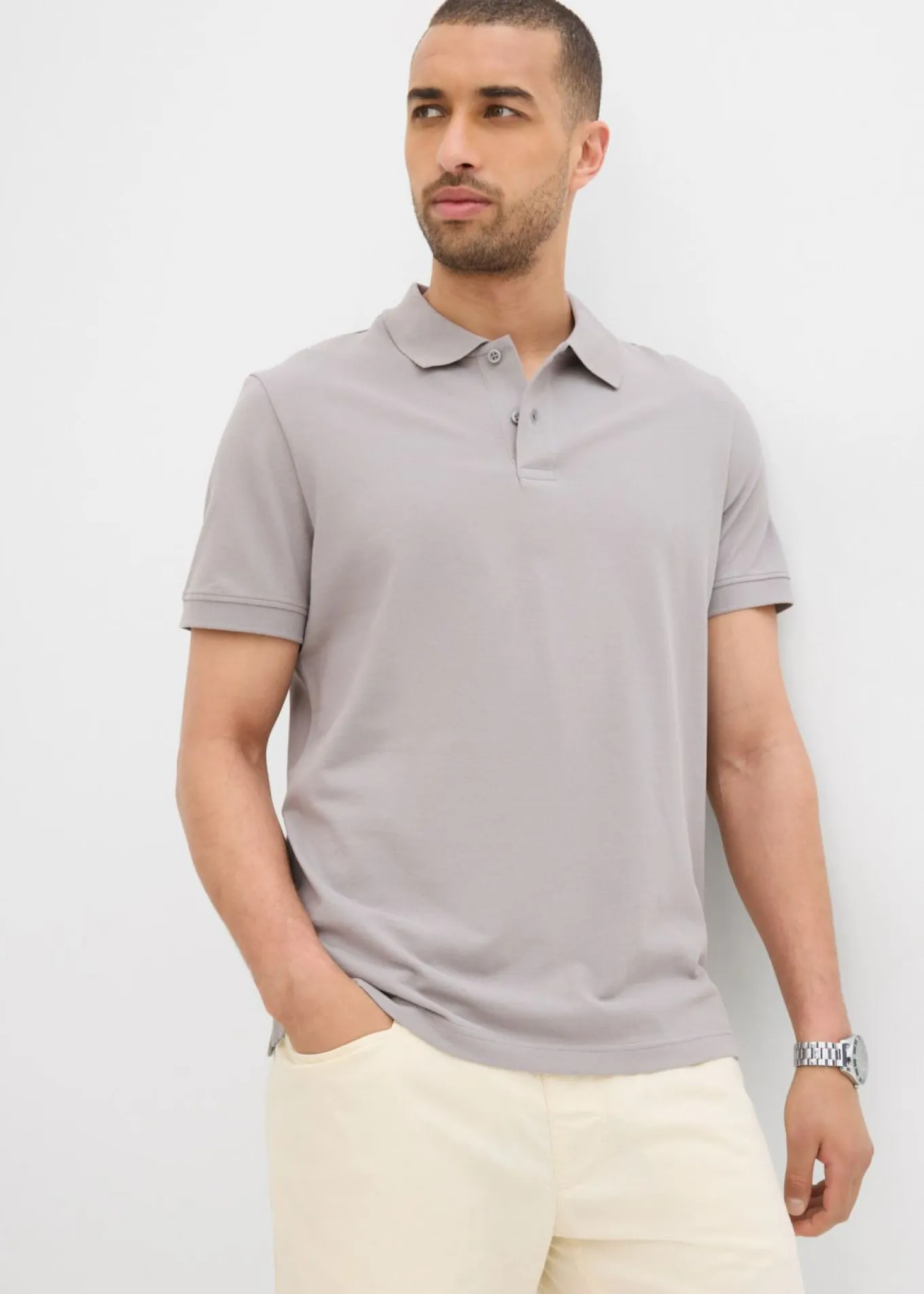 Polo de piqué de algodón orgánico puro