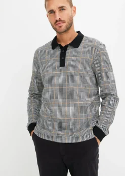 Polo de piqué de manga larga de algodón orgánico