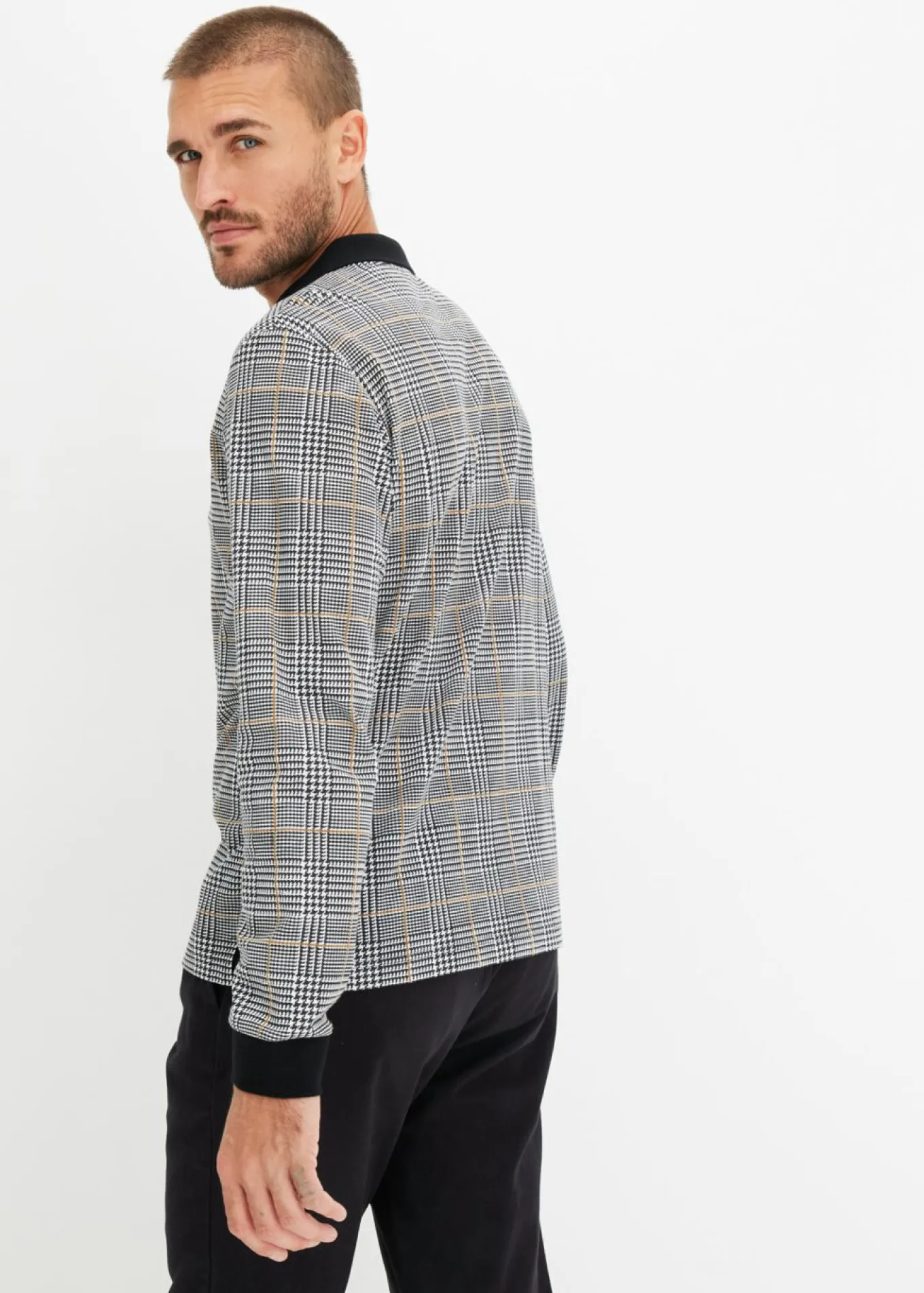Polo de piqué de manga larga de algodón orgánico