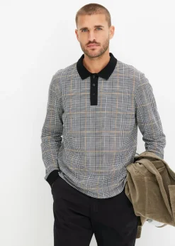 Polo de piqué de manga larga de algodón orgánico
