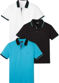 Polo de piqué (3 unidades) de algodón puro