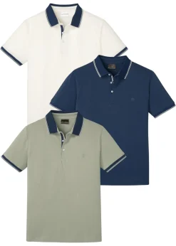 Polo de piqué (3 unidades) de algodón puro
