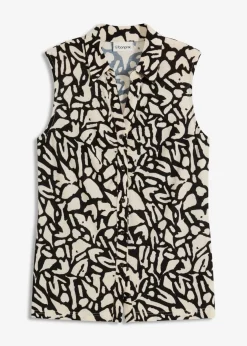 Polo sin mangas con fruncido
