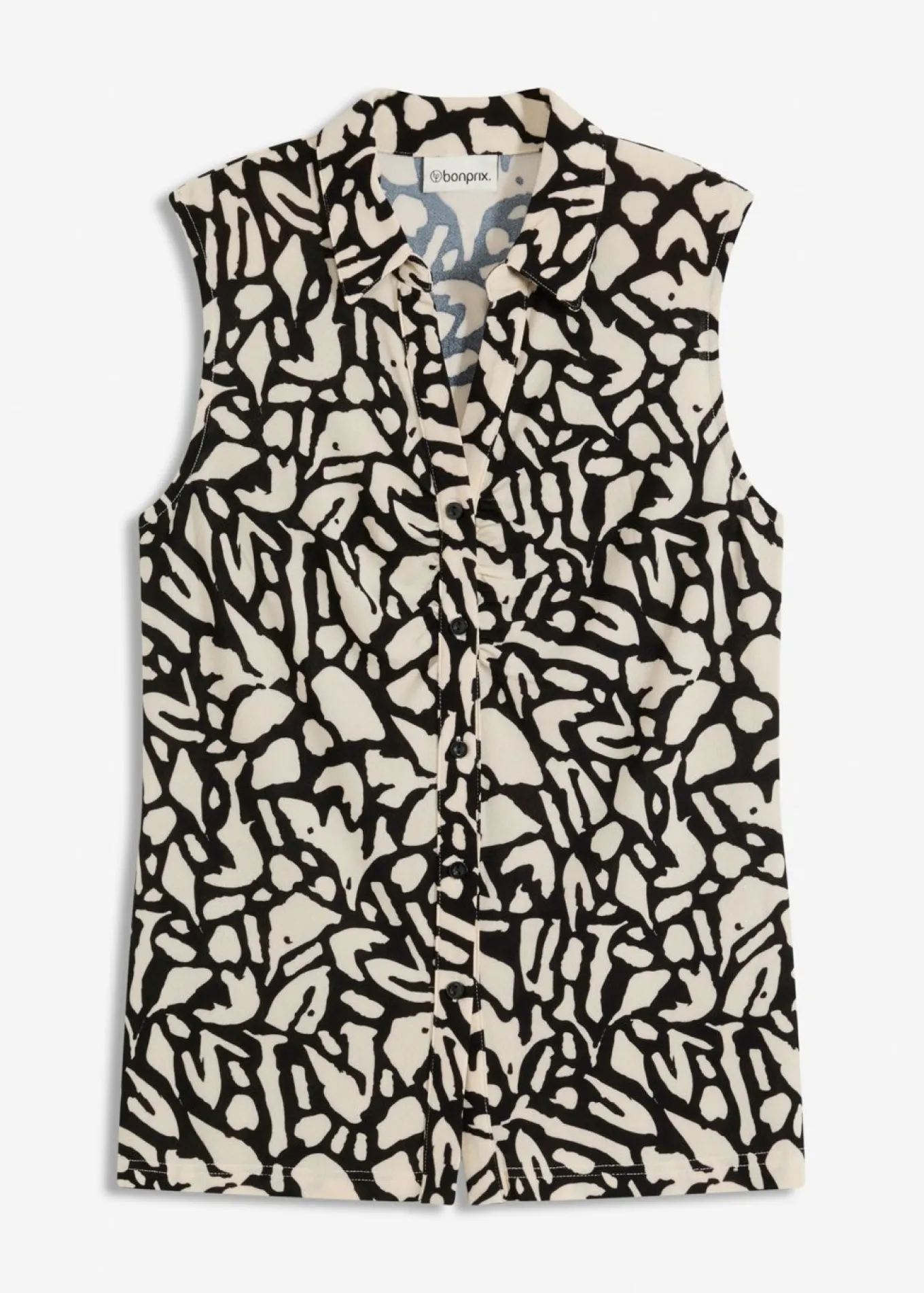 Polo sin mangas con fruncido