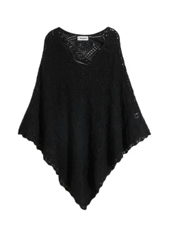 Poncho con aspecto de ganchillo
