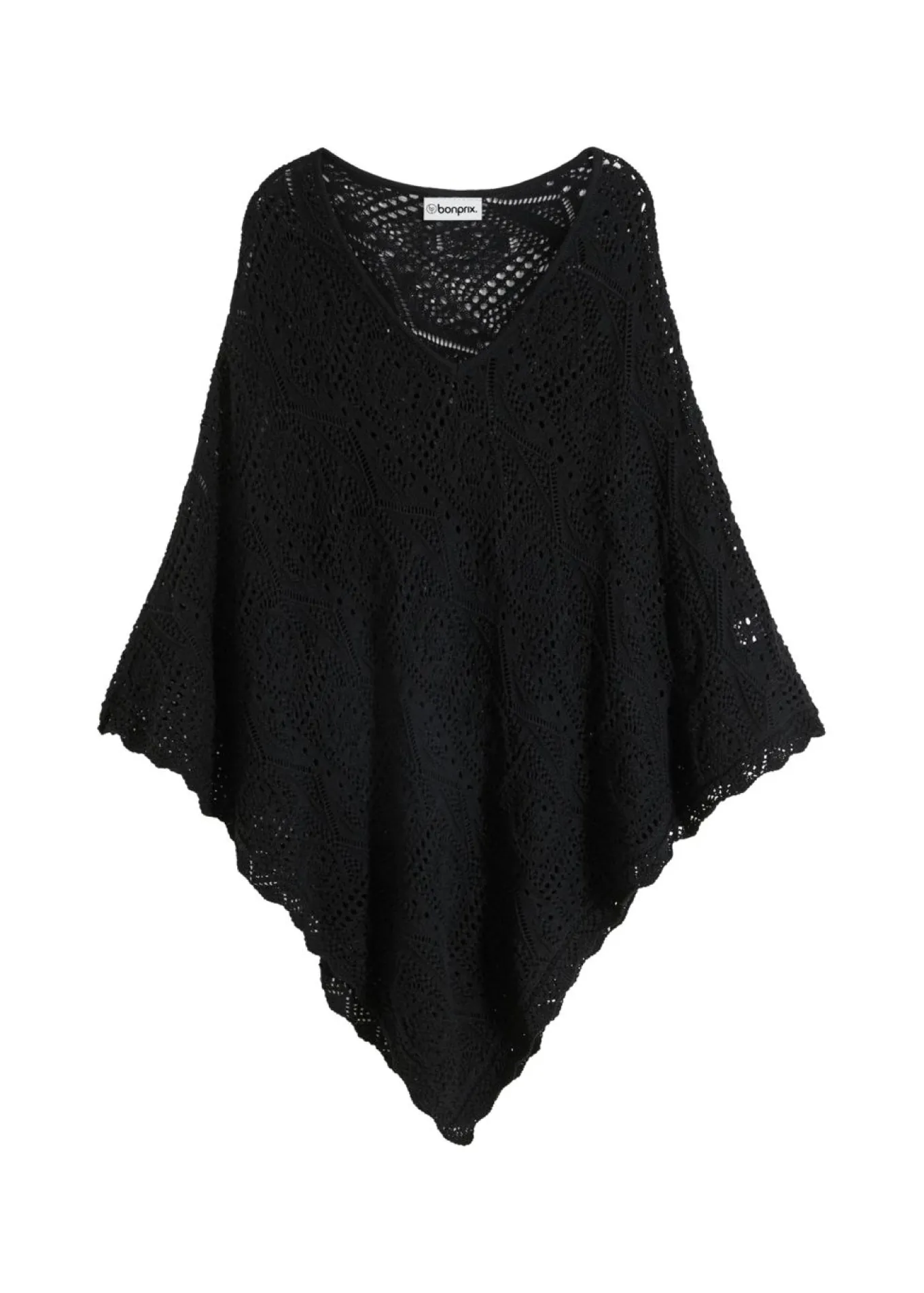 Poncho con aspecto de ganchillo
