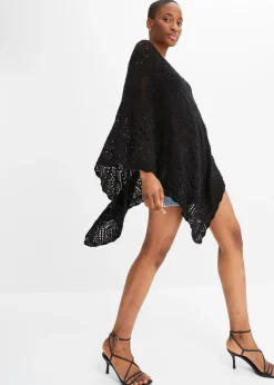 Poncho con aspecto de ganchillo