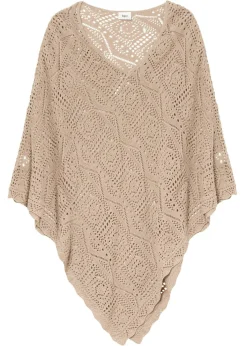 Poncho con aspecto de ganchillo