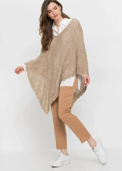 Poncho con aspecto de ganchillo