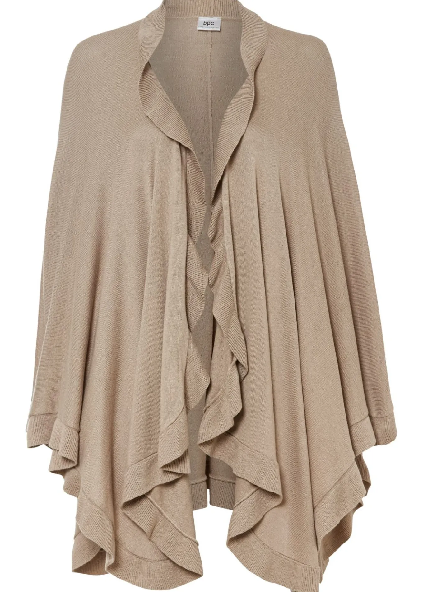 Poncho con parte de cachemira
