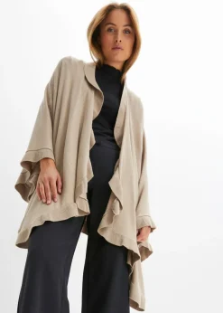 Poncho con parte de cachemira