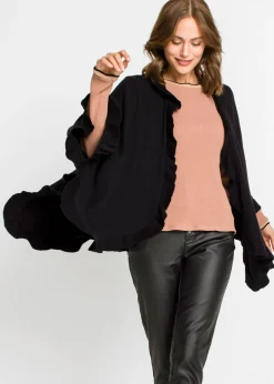 Poncho con parte de cachemira