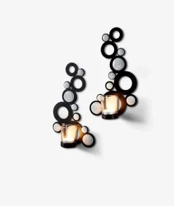 Portavelas de pared con piedras (juego de 2 unidades)