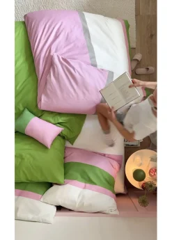 Ropa de cama con diseño de bloques de color