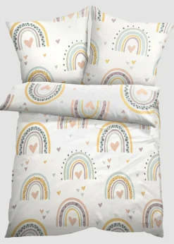Ropa de cama infantil con arcoíris