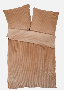 Ropa de cama reversible con tacto de cachemira con aspecto de pana
