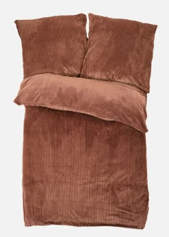 Ropa de cama reversible con tacto de cachemira con aspecto de pana