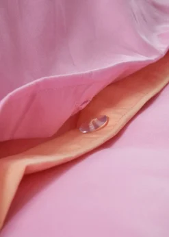 Ropa de cama reversible de percal en color liso