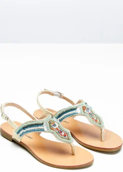 Sandalias con abalorios