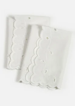Servilletas de algodón orgánico con bordado (2 unidades)