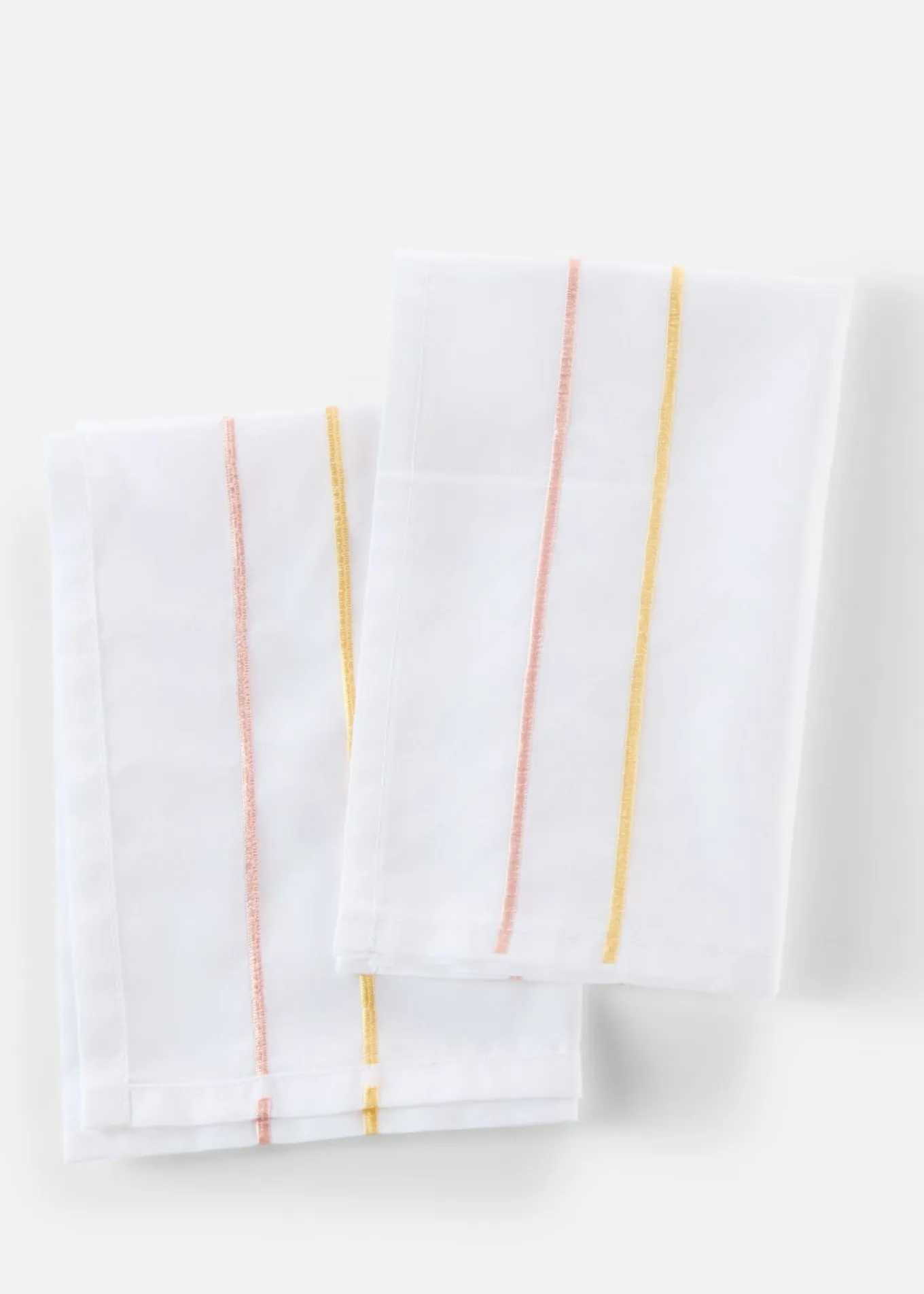 Servilletas de tela con rayas bordadas (2 unidades)