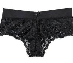 Shorts de encaje transparente