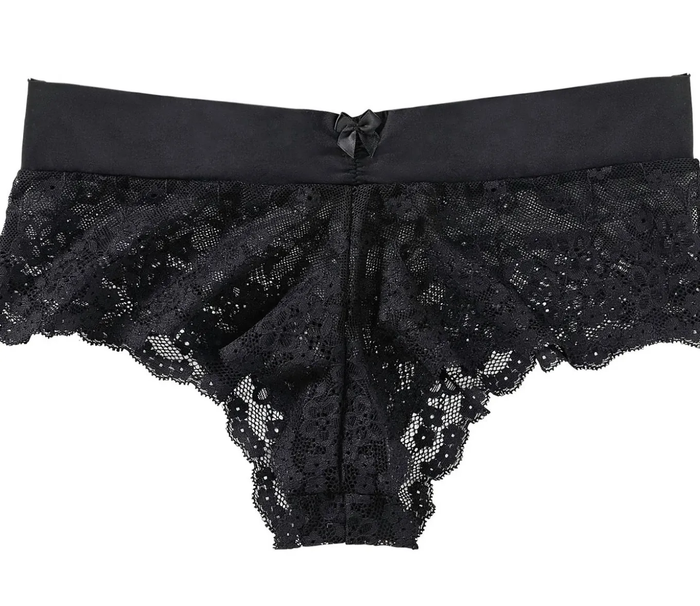 Shorts de encaje transparente