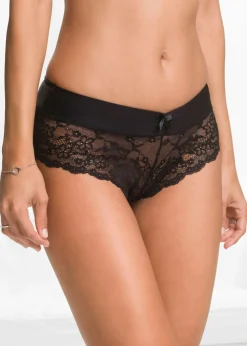 Shorts de encaje transparente