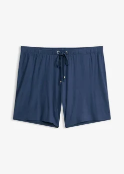 Shorts de playa de mezcla de viscosa fluida