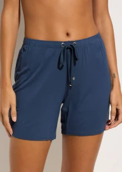 Shorts de playa de mezcla de viscosa fluida
