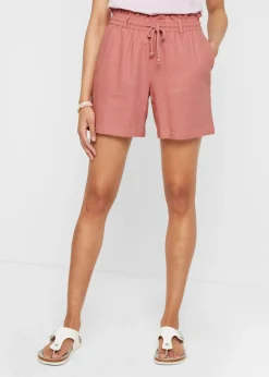 Shorts paperbag con lino