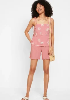 Shorts paperbag con lino