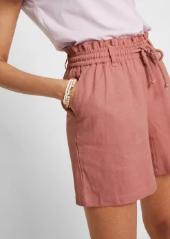 Shorts paperbag con lino