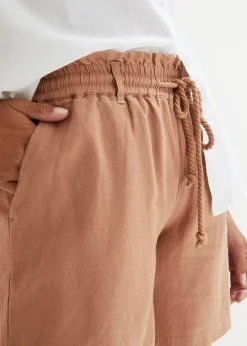 Shorts paperbag con lino